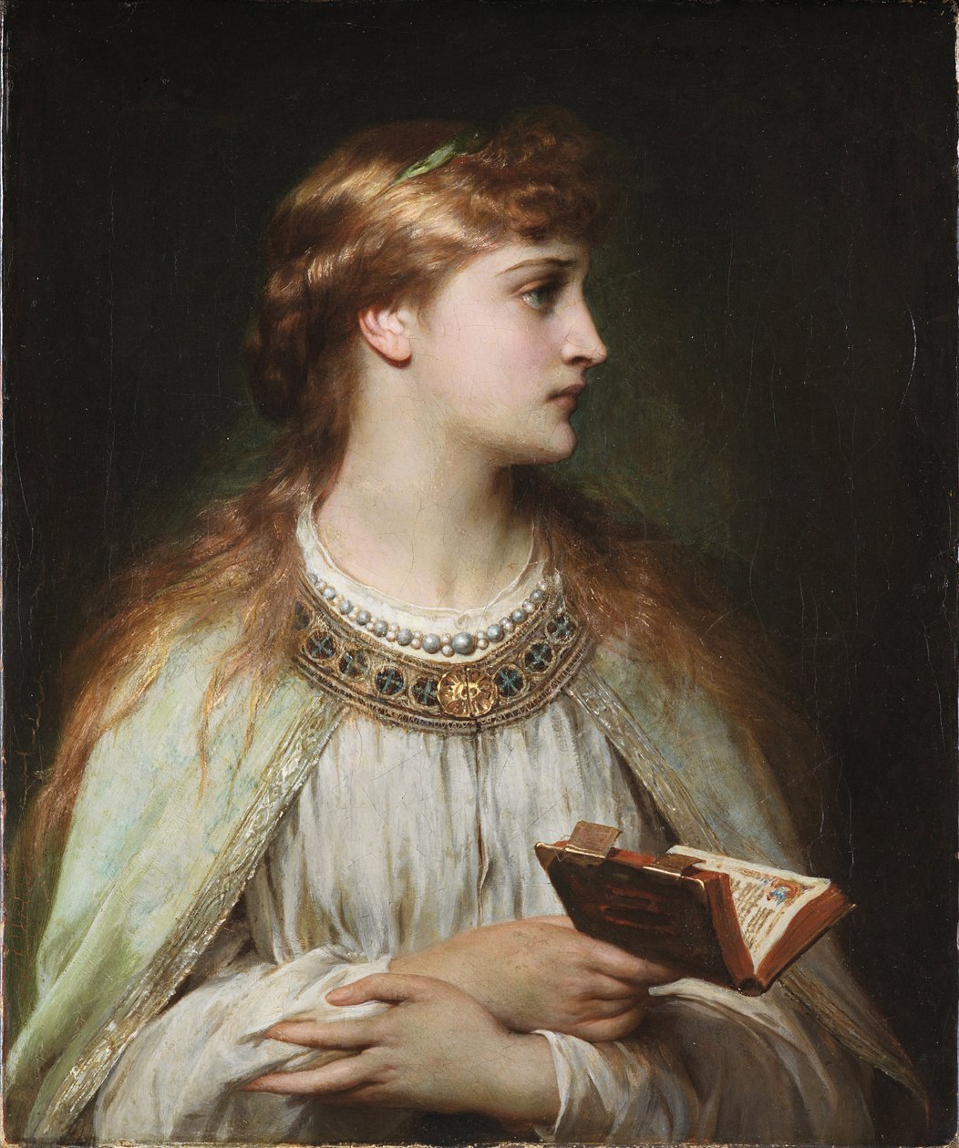 Ophelia, William Shakespeare Hamlet című darabjából, 1864 körül alkotó: Frank Dicksee
