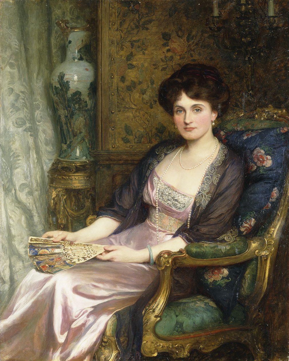 A művész feleségének mondott hölgy portréja, 1911 alkotó: Frank Dicksee
