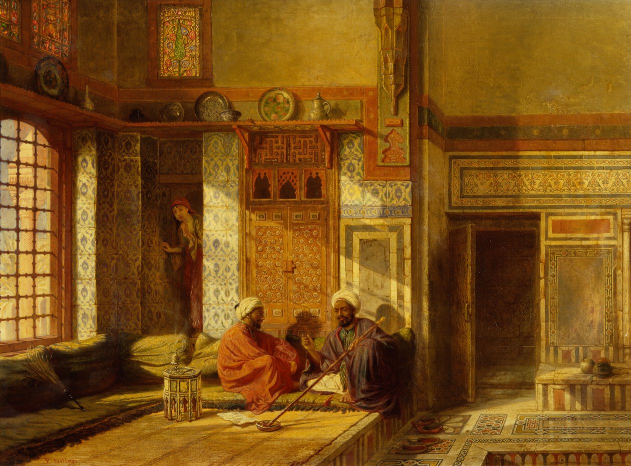 Hallgatózás (olaj, vászon) alkotó: Frank Dillon