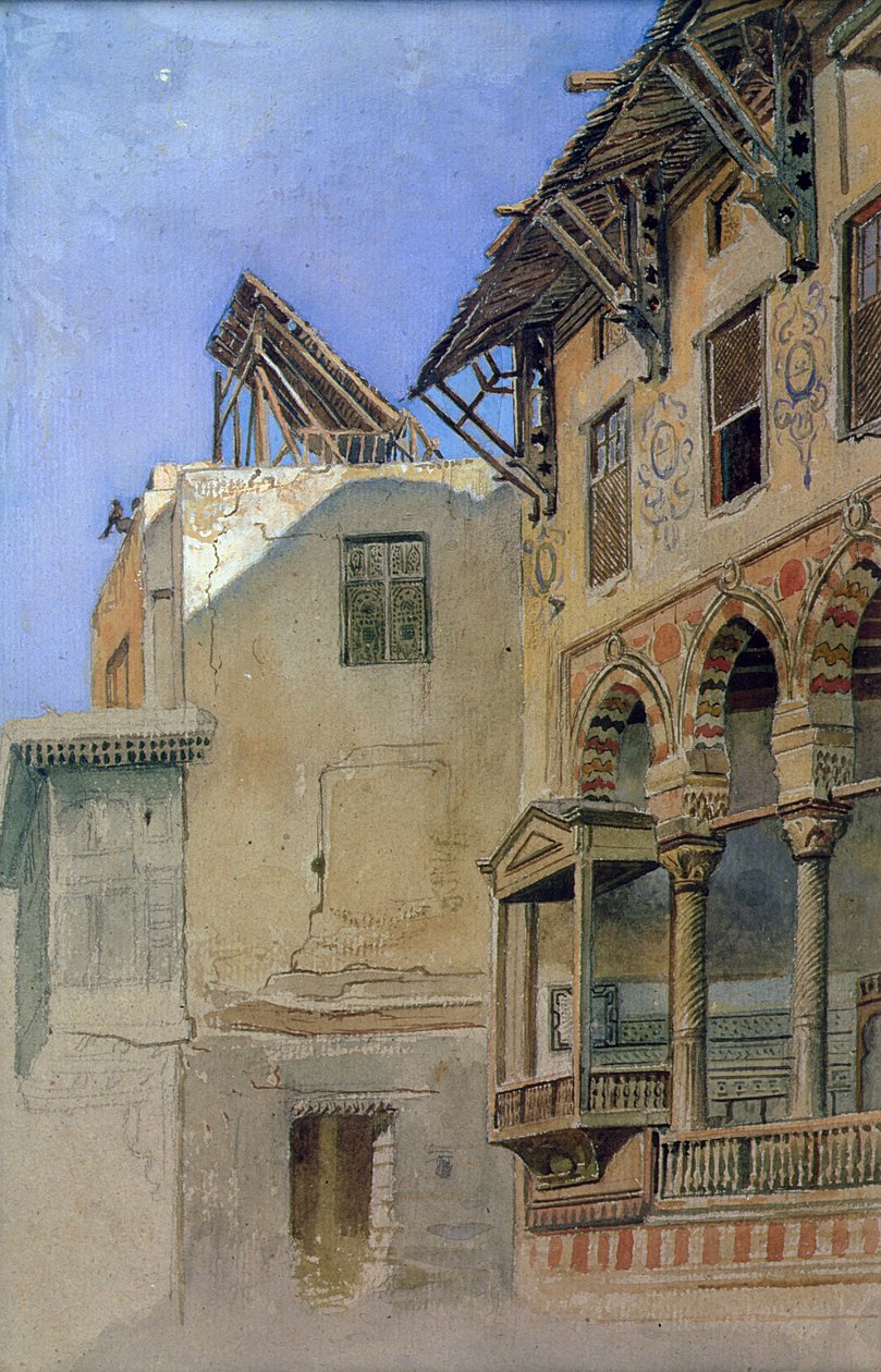 Memlook Radnau Bey háza, Kairó, 1870 alkotó: Frank Dillon