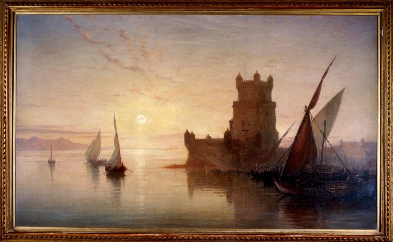 Lisszabon – Balem vára, 1850. alkotó: Frank Dillon