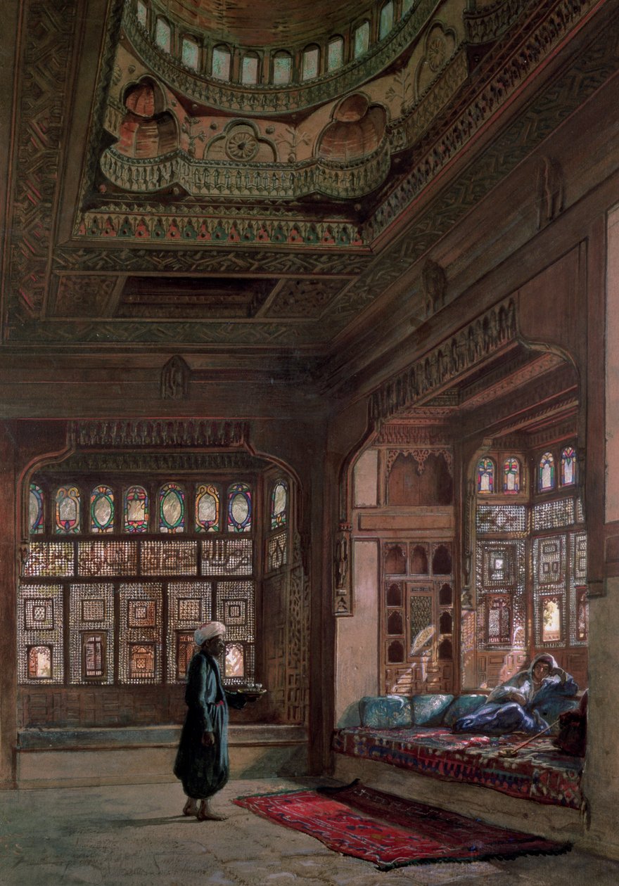 Szadat sejk háremje, Kairó, 1870 alkotó: Frank Dillon