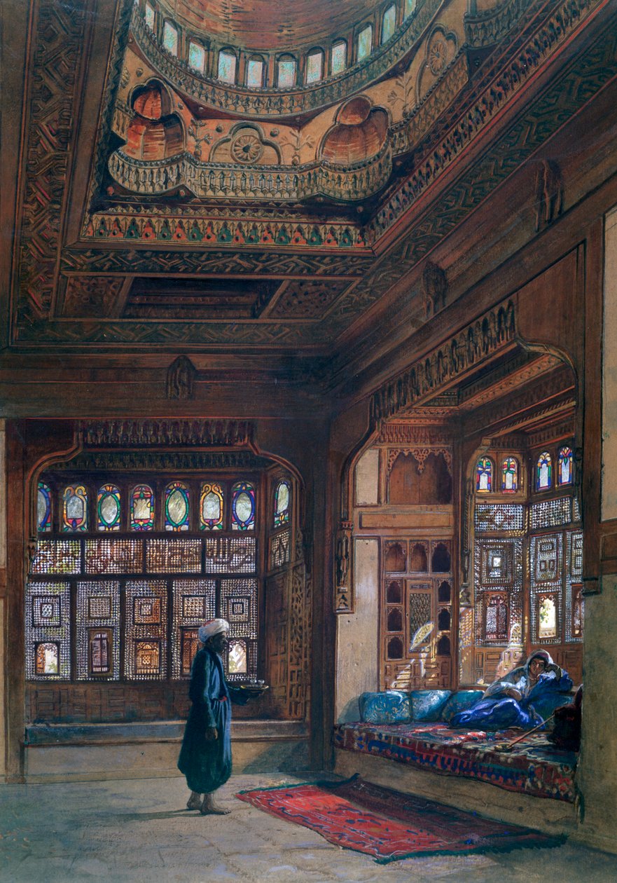 Szadat sejk háremje, Kairó, 1870 alkotó: Frank Dillon