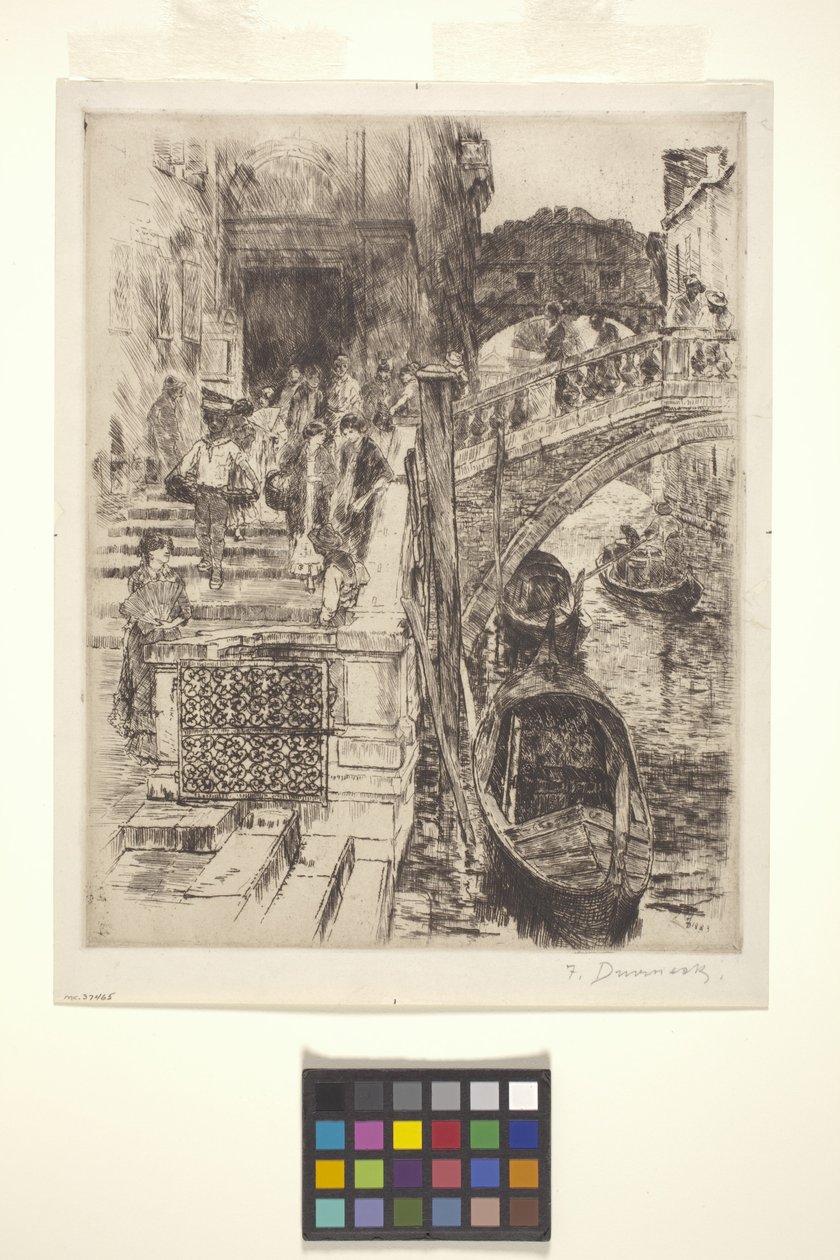 Sóhajok hídja, Velence (1. tábla) (tinta) alkotó: Frank Duveneck