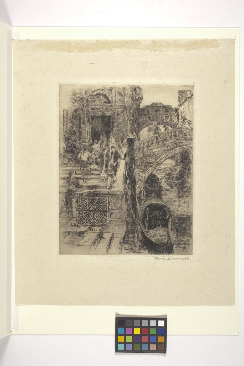 Sóhajok hídja, Velence (1. tábla) (tinta) alkotó: Frank Duveneck
