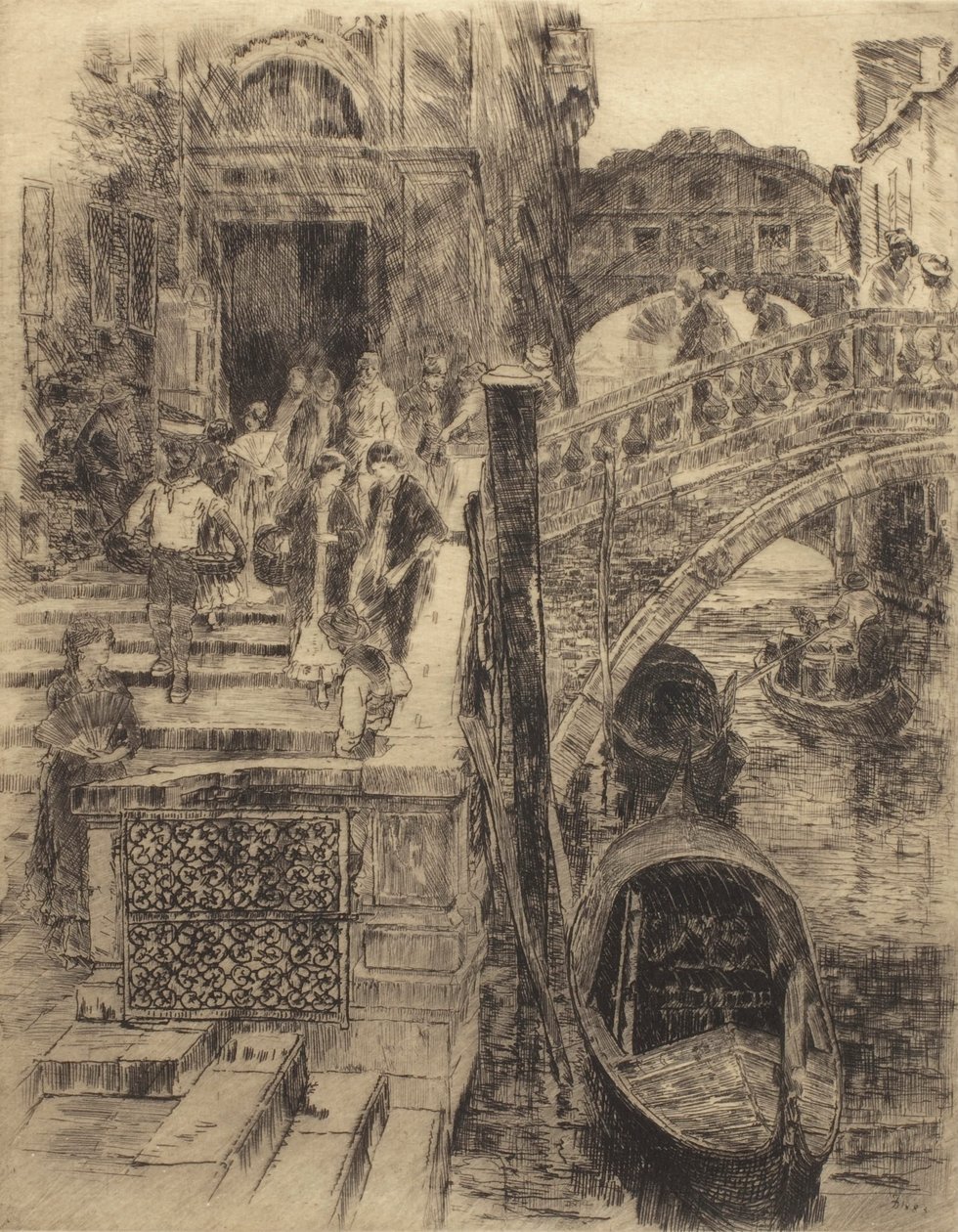 Sóhajok hídja, Velence (1. tábla) alkotó: Frank Duveneck