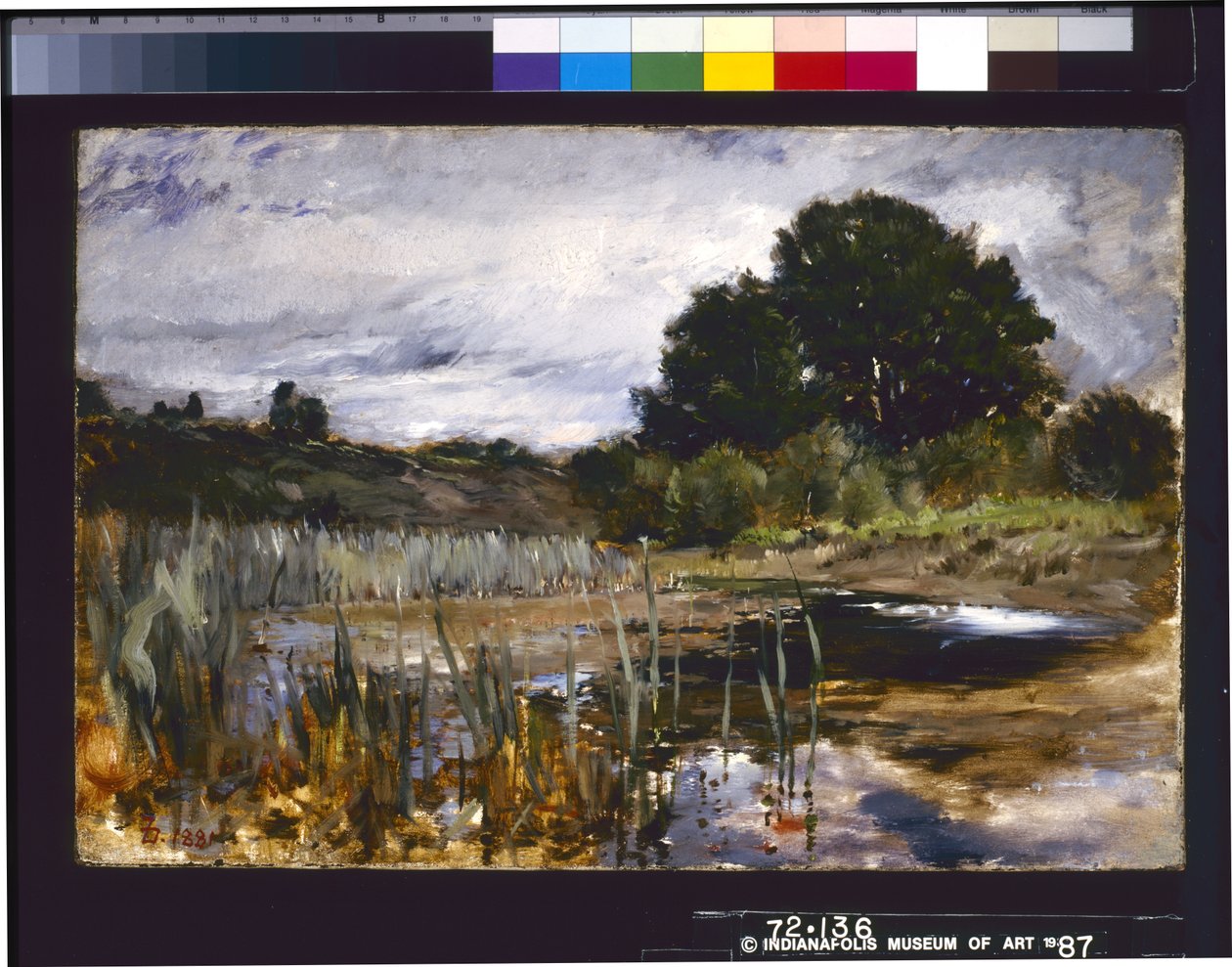 Szavazási táj (olaj, vászon) alkotó: Frank Duveneck
