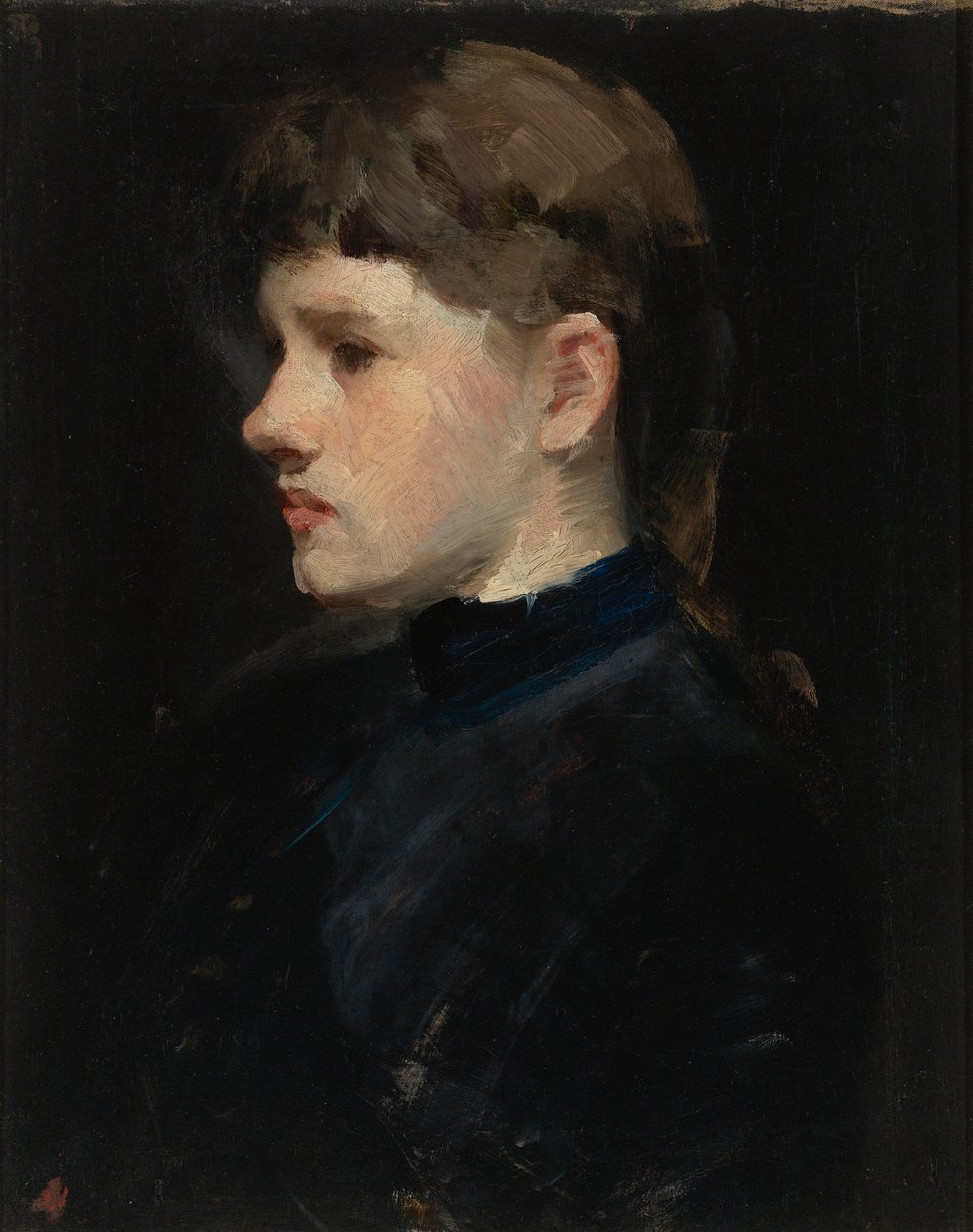 Portré egy hölgyről (Lányfej) alkotó: Frank Duveneck