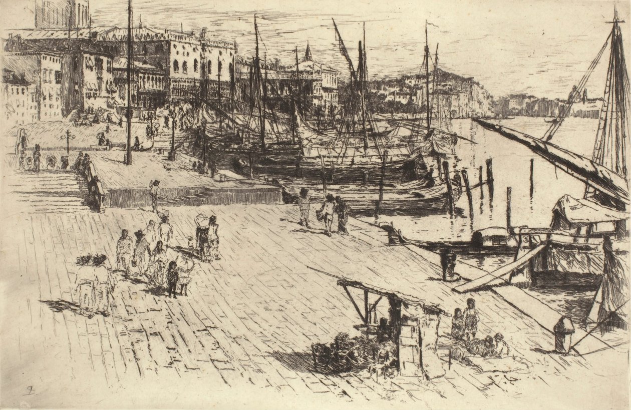 Riva degli Schiavoni (1. tábla) alkotó: Frank Duveneck
