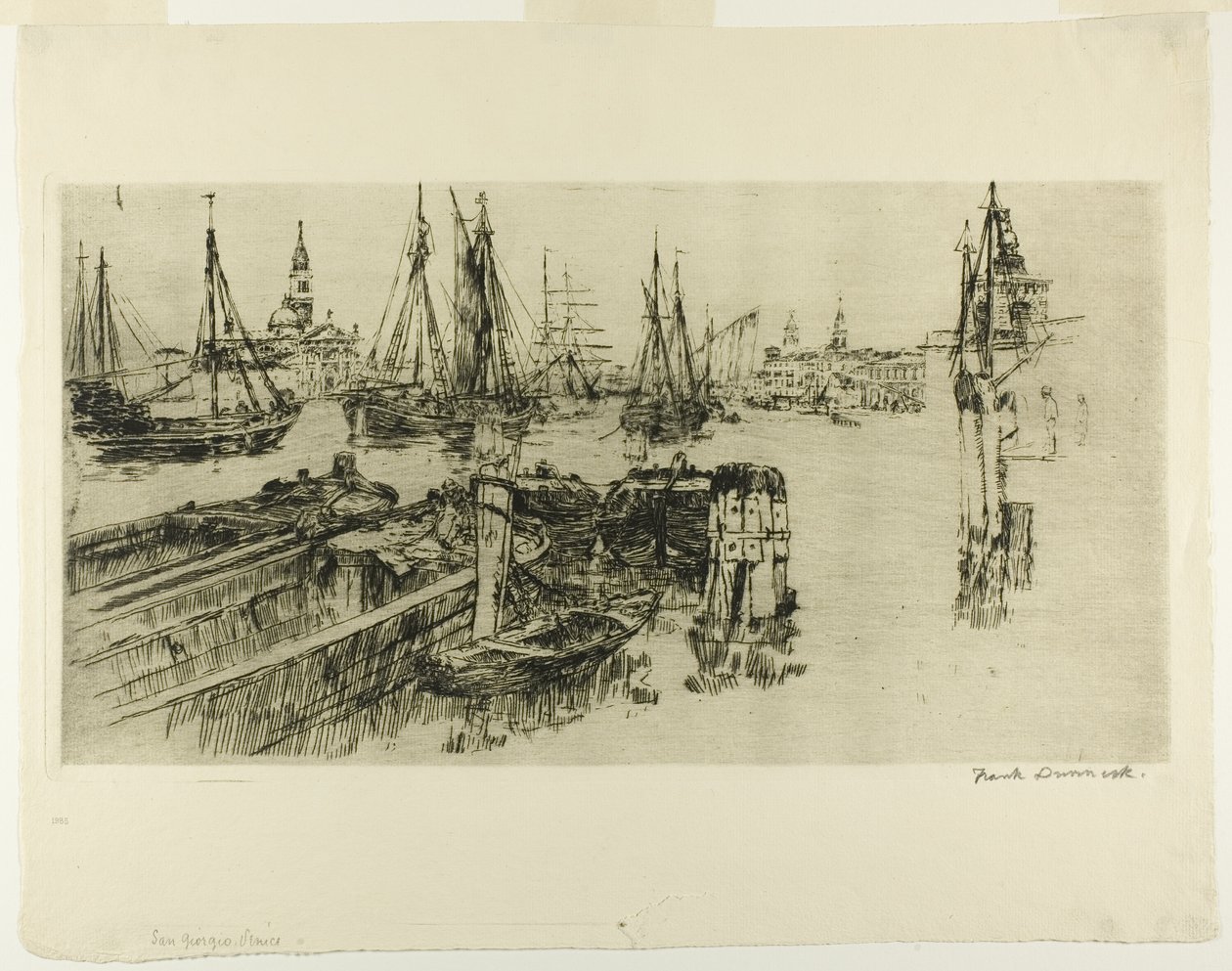 Szállítás a Giudecán (The Docks) alkotó: Frank Duveneck