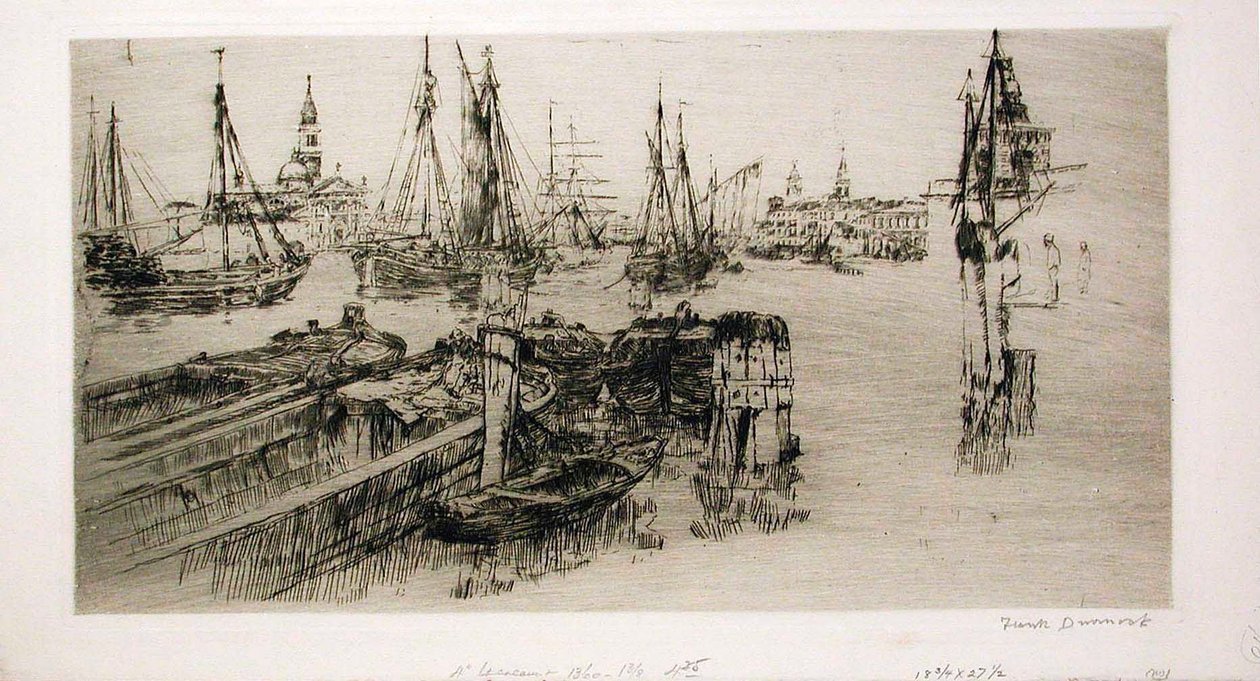 Hajók a Giudeccán (A dokkok) alkotó: Frank Duveneck
