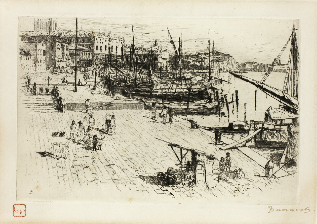 A Riva, a nagyhercegi palota felé nézve alkotó: Frank Duveneck