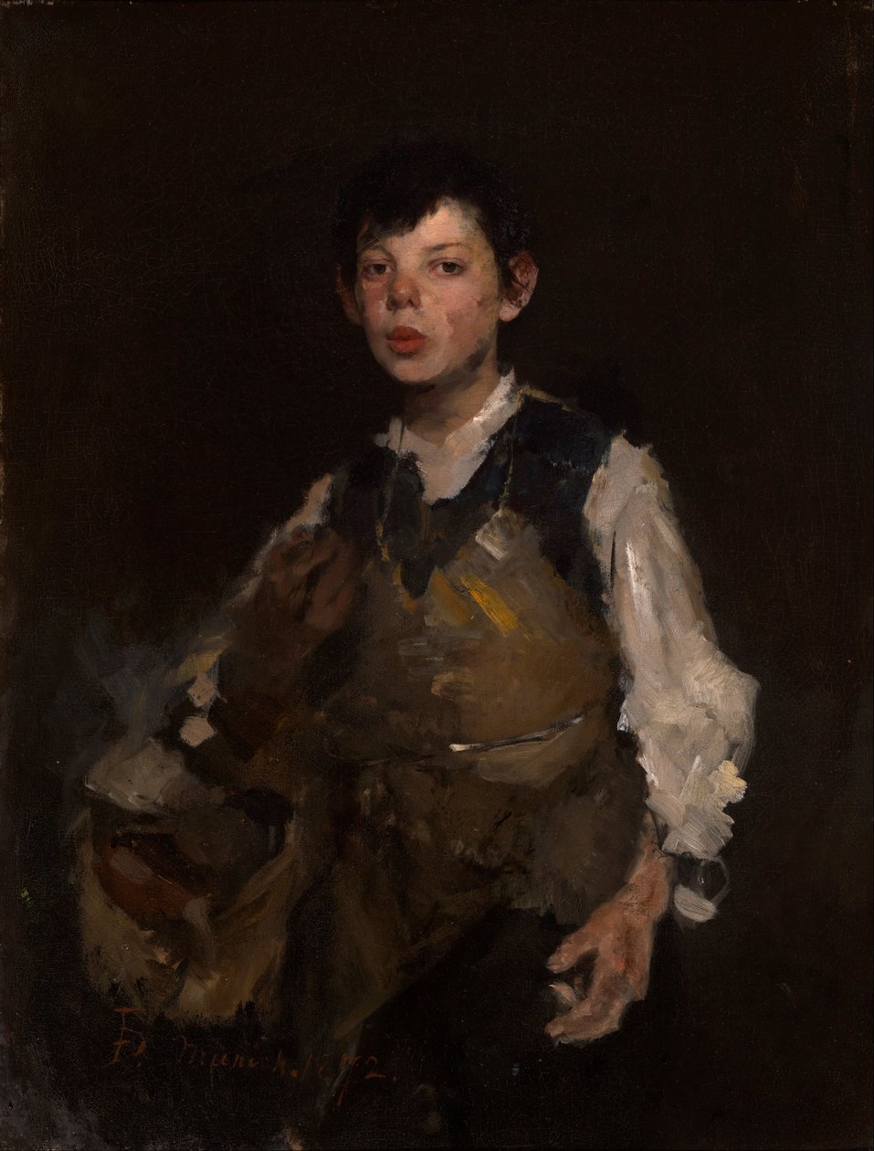 A fütyülő fiú alkotó: Frank Duveneck