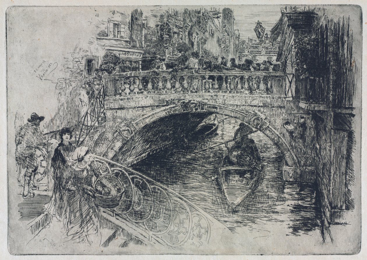 Velencei híd, 1884. alkotó: Frank Duveneck
