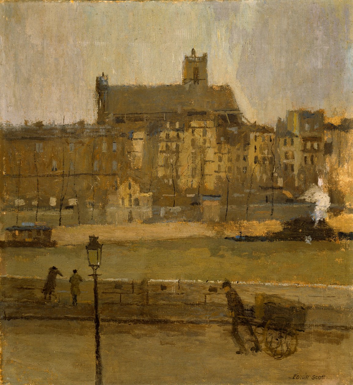 Quai de la Seine, St. Gervais templom, n.d. alkotó: Frank Edwin Scott