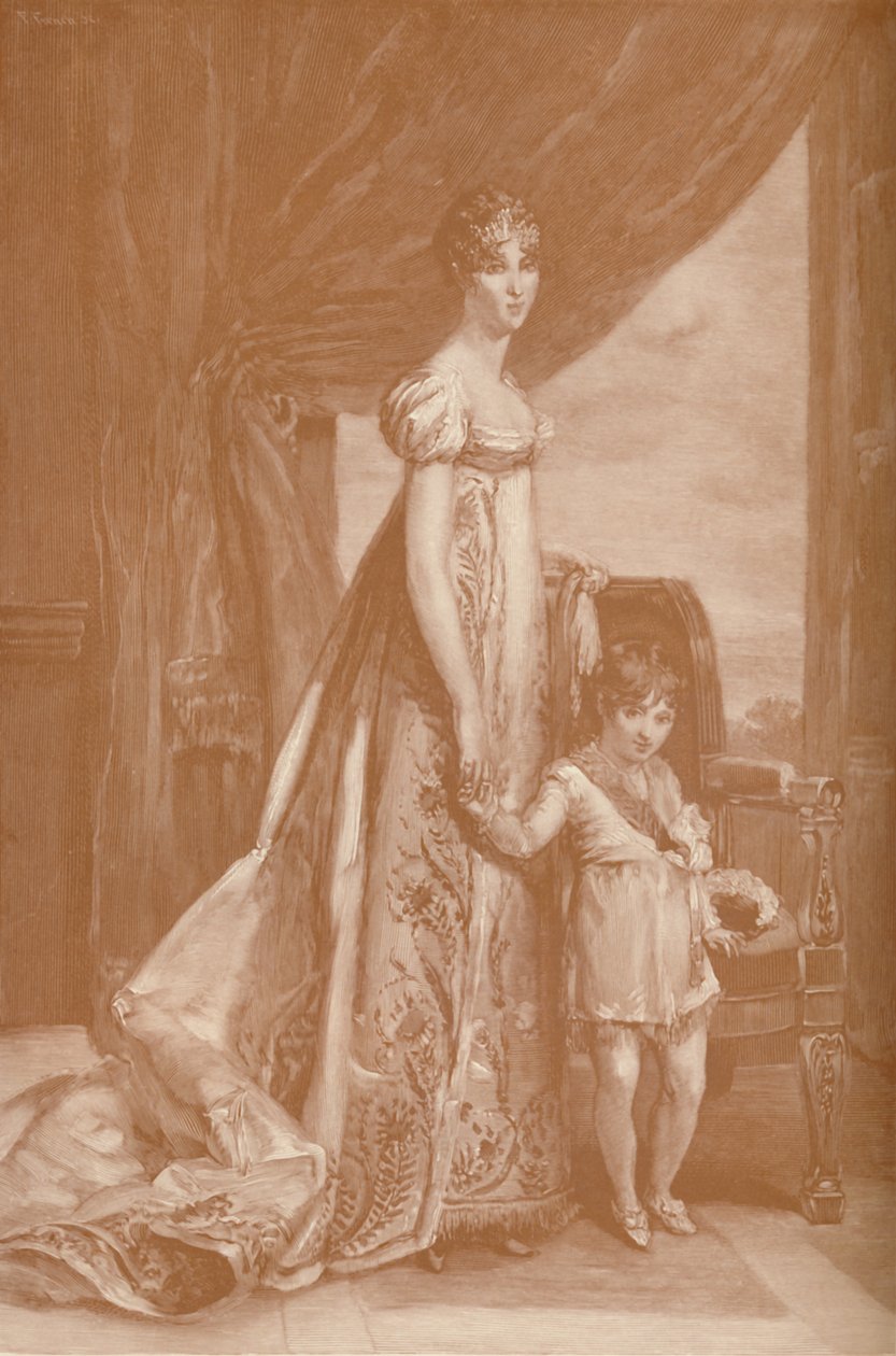 Eugénie-Hortense De Beauharnais – Louis Bonaparte, Hollandia királynője felesége, 1807, 1896 alkotó: Frank French