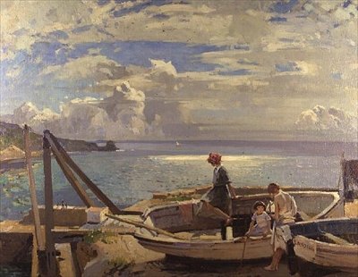 Lamorna Cove – az ünnepek utolsó napja alkotó: Frank Gascoigne Heath