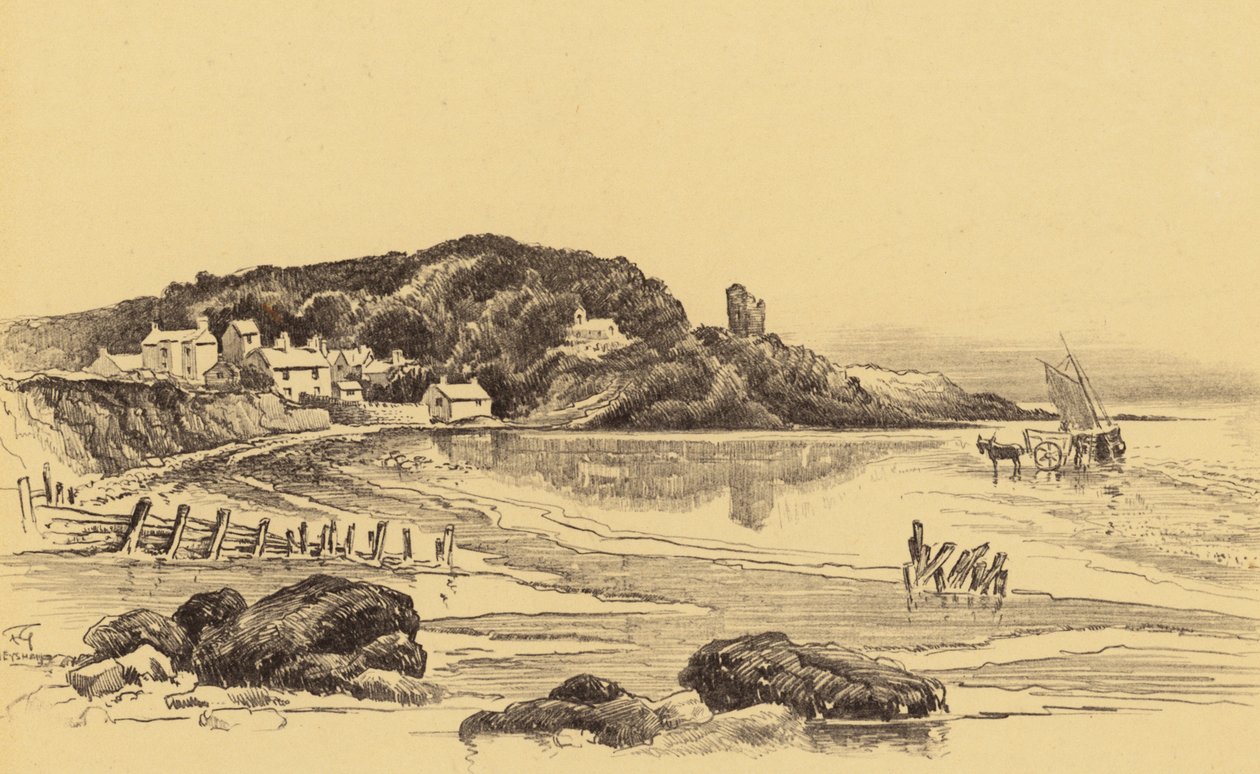 Old Heysham apálykor (litográfia) alkotó: Frank Greenwood