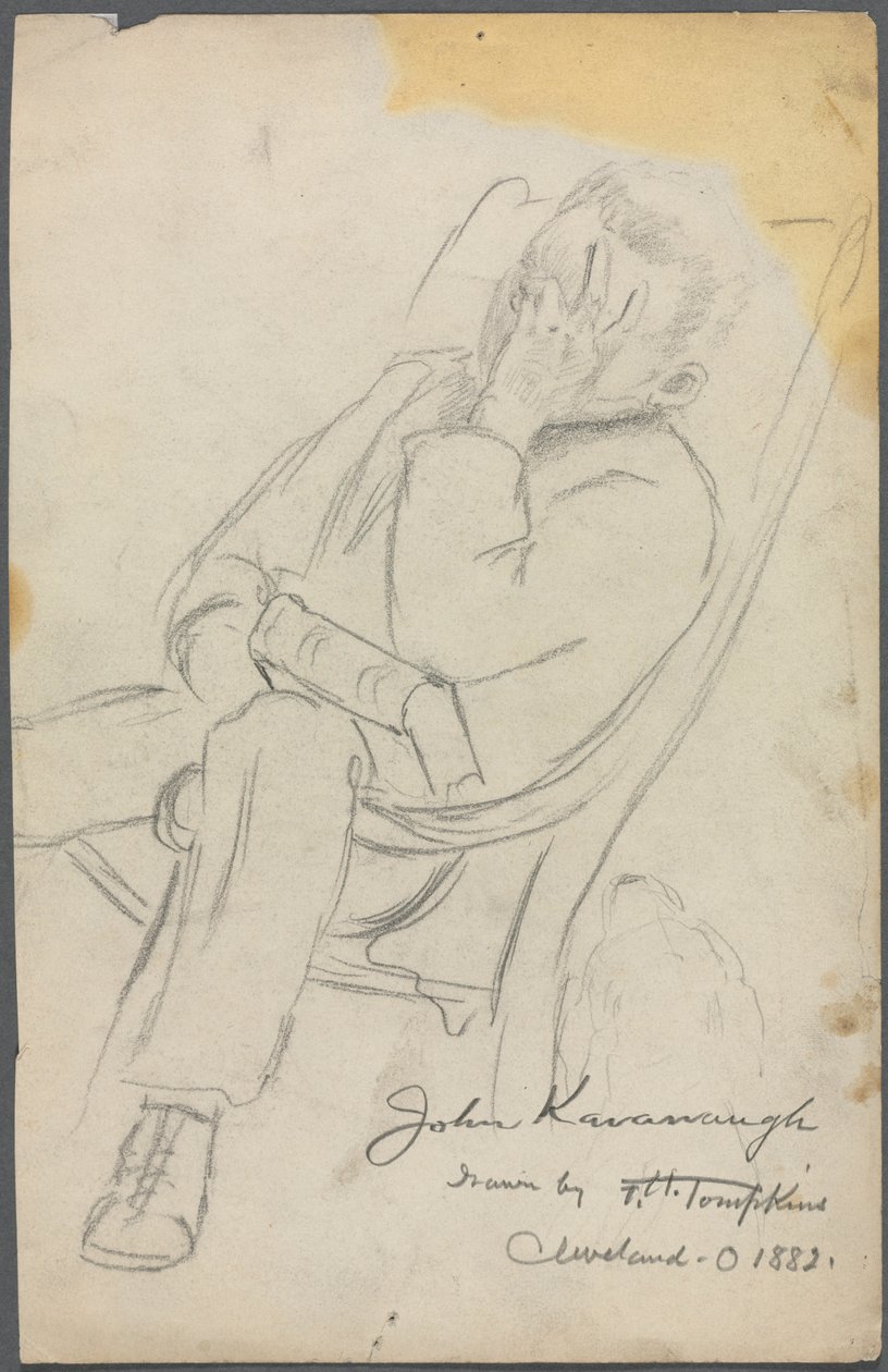 John Kavanaugh vázlata, 1882. alkotó: Frank H. Tompkins