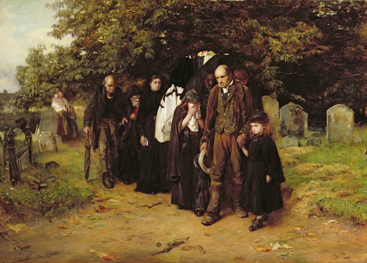 Én vagyok a feltámadás és az élet, vagy a falu temetése alkotó: Frank Holl