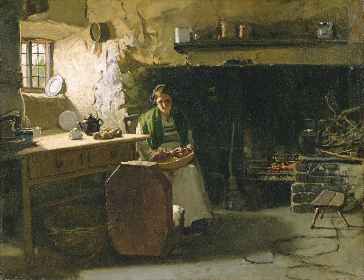 Burgonya hámozása alkotó: Frank Holl