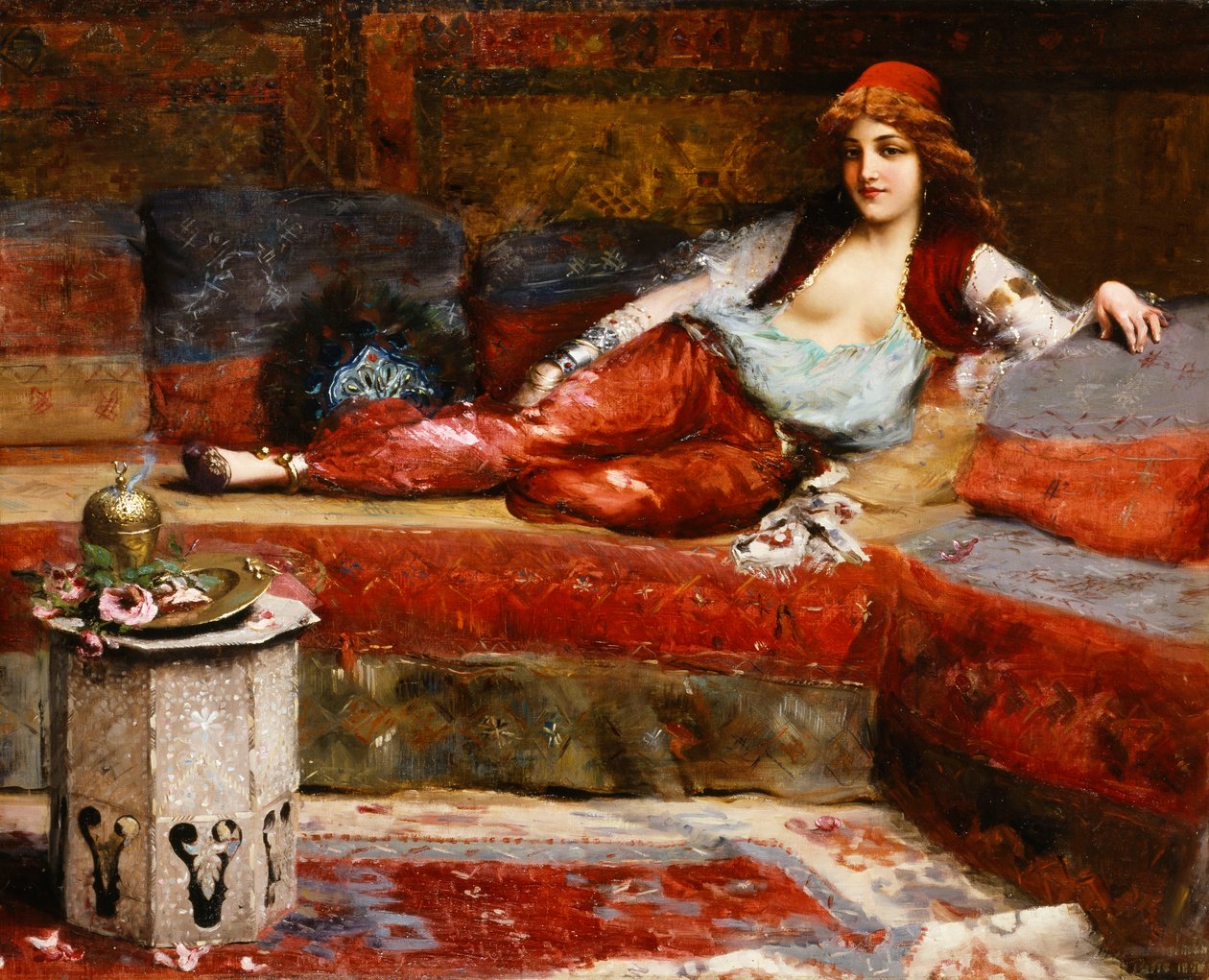 Keleti virág, 1890-1899 körül (olaj, vászon) alkotó: Frank Holman