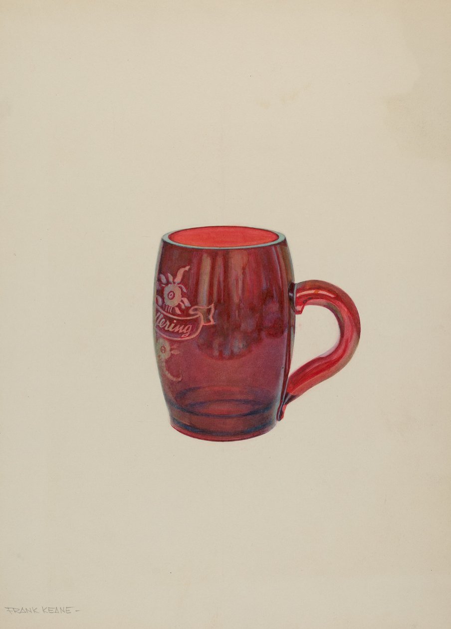 Amerikai bohém üvegbögre, 1939 körüli (akvarell) alkotó: Frank M. Keane
