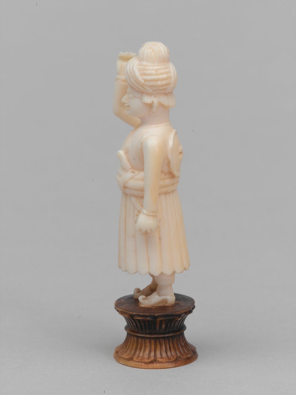 Fekete gyalog, sakkfigura, India, 1820 körül alkotó: Frank Mason Good
