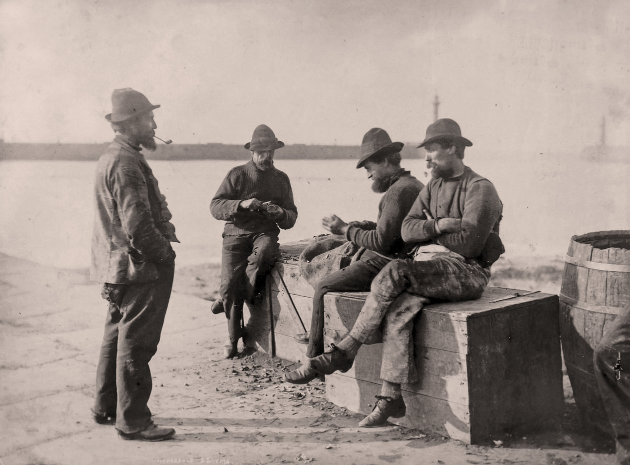 Halászok a Whitby-öbölben alkotó: Frank Meadow Sutcliffe
