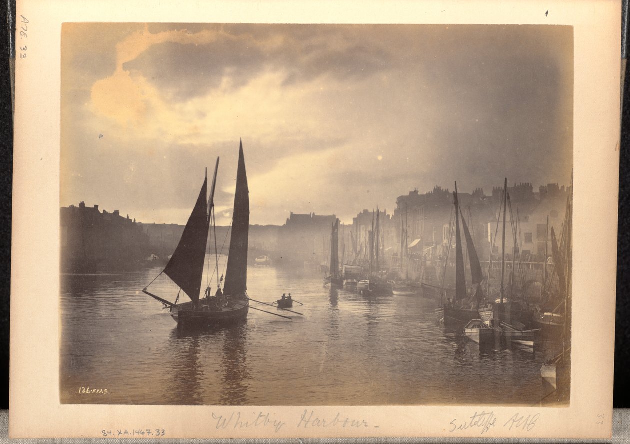 Whitby kikötője alkotó: Frank Meadow Sutcliffe