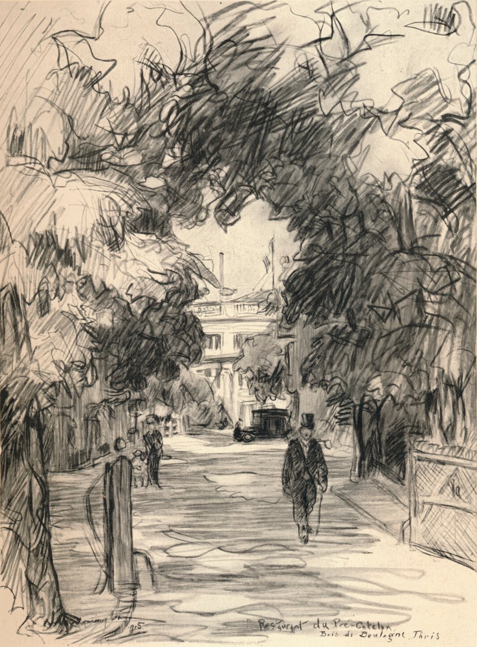 Pre-catelan étterem, Bois de Boulogne, 1915 alkotó: Frank Milton Armington