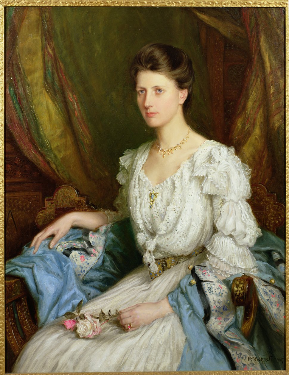 Egy Edwardian Lady portréja, Rosalie Sinclair alkotó: Frank Moss Bennett