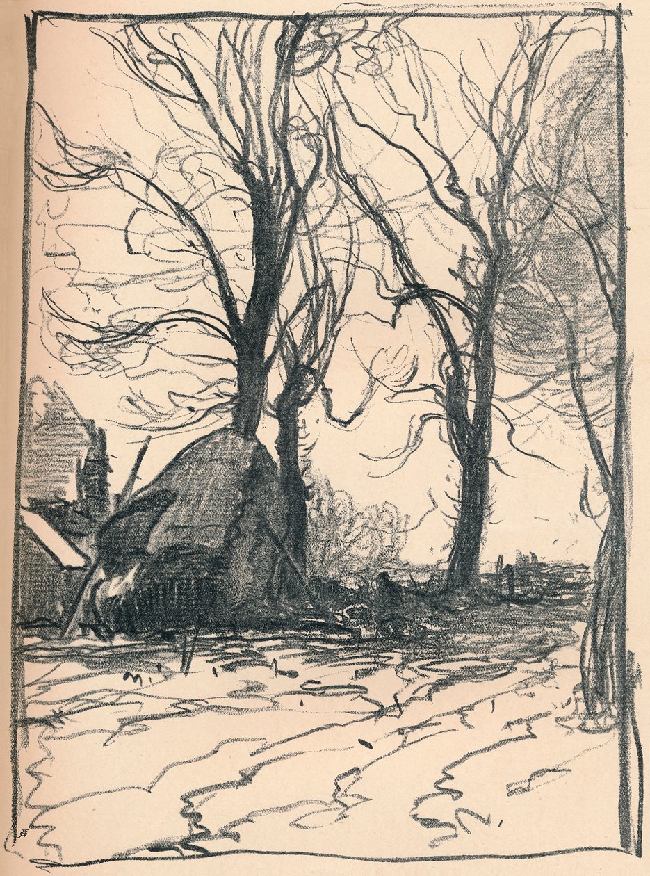 Study of Trees, Sompting, Sussex, XIX. század alkotó: Frank Mura