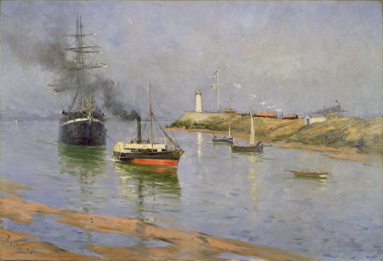 A honfleuri kikötő, 1886 alkotó: Frank Myers Boggs