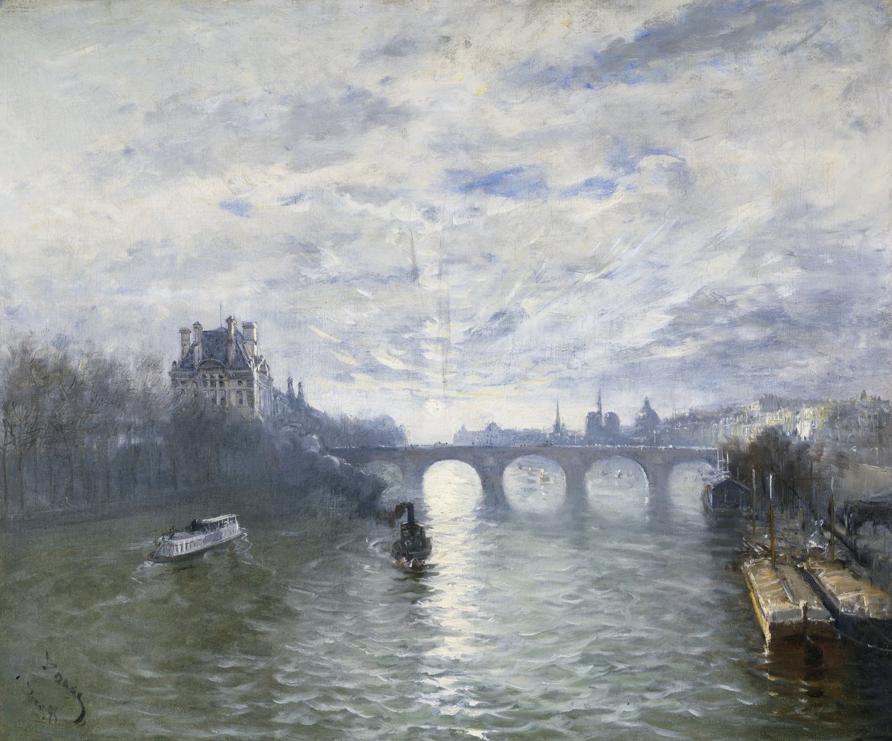 A Paris Royale a Szajnánál, 1895 alkotó: Frank Myers Boggs
