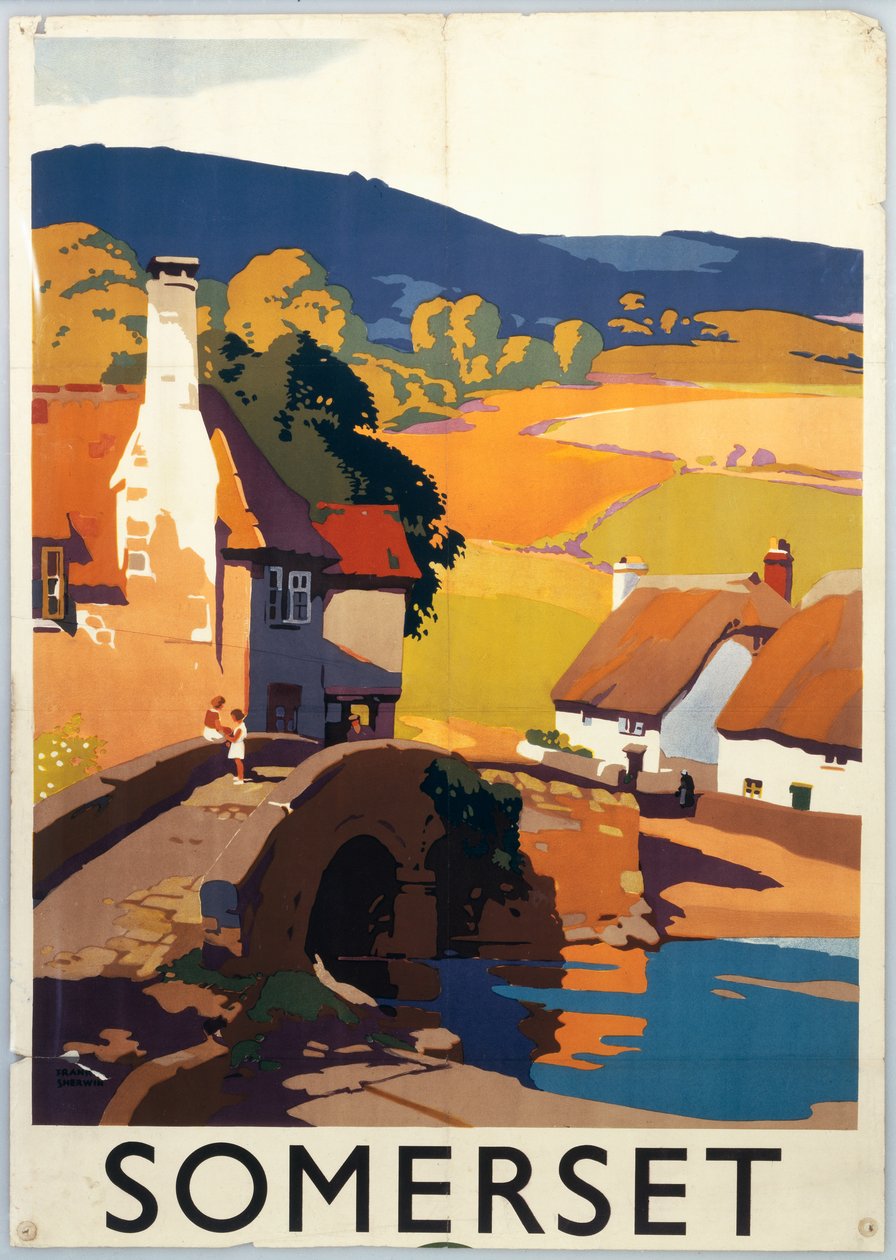 "Somerset", GWR plakát, 1930-as évek (nyomtatás) alkotó: Frank Newbould