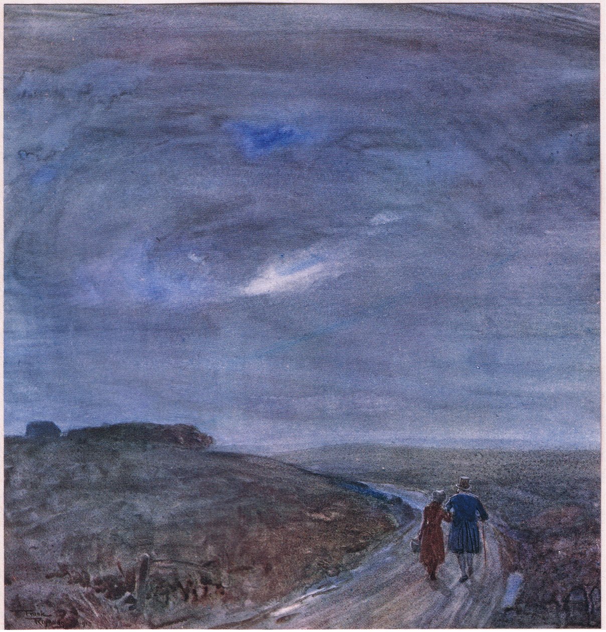 Repülés, 1920 körül (színes litográfia) alkotó: Frank Reynolds