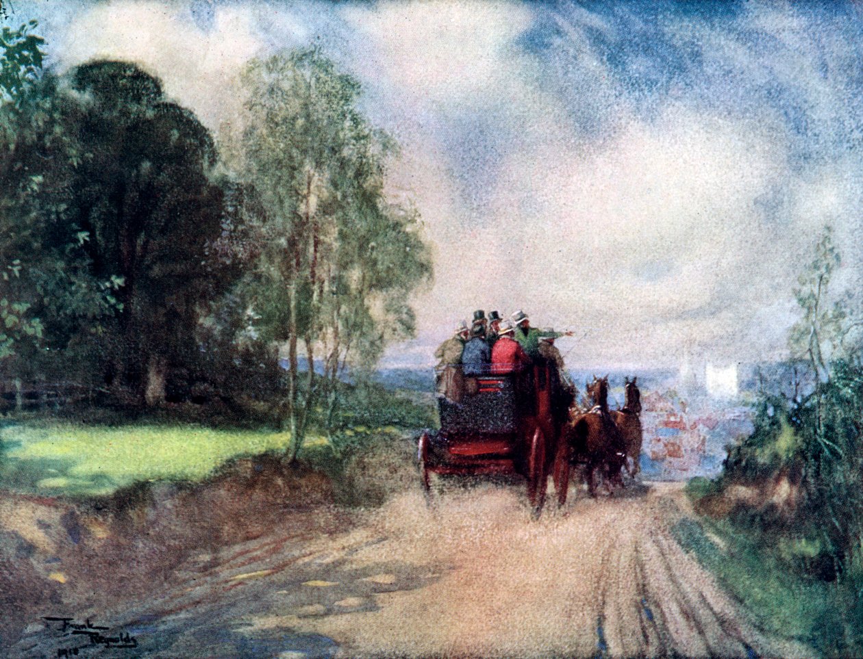 „On the Rochester Coach”, 1920 alkotó: Frank Reynolds
