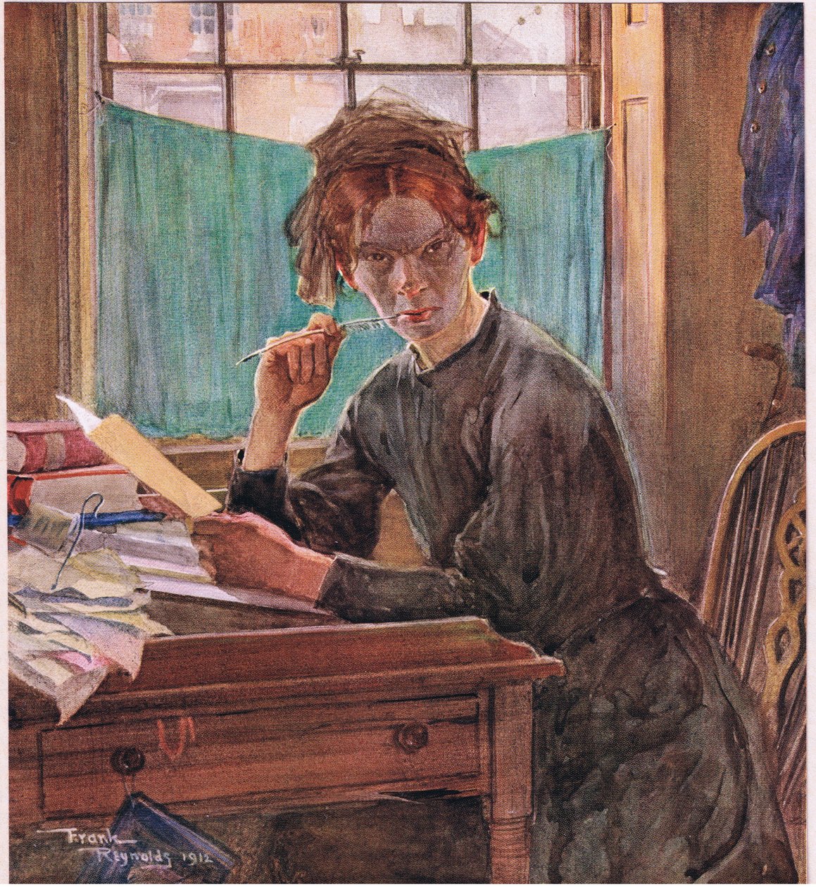 Sally Brass, 1920 körüli (színes litográfia) alkotó: Frank Reynolds