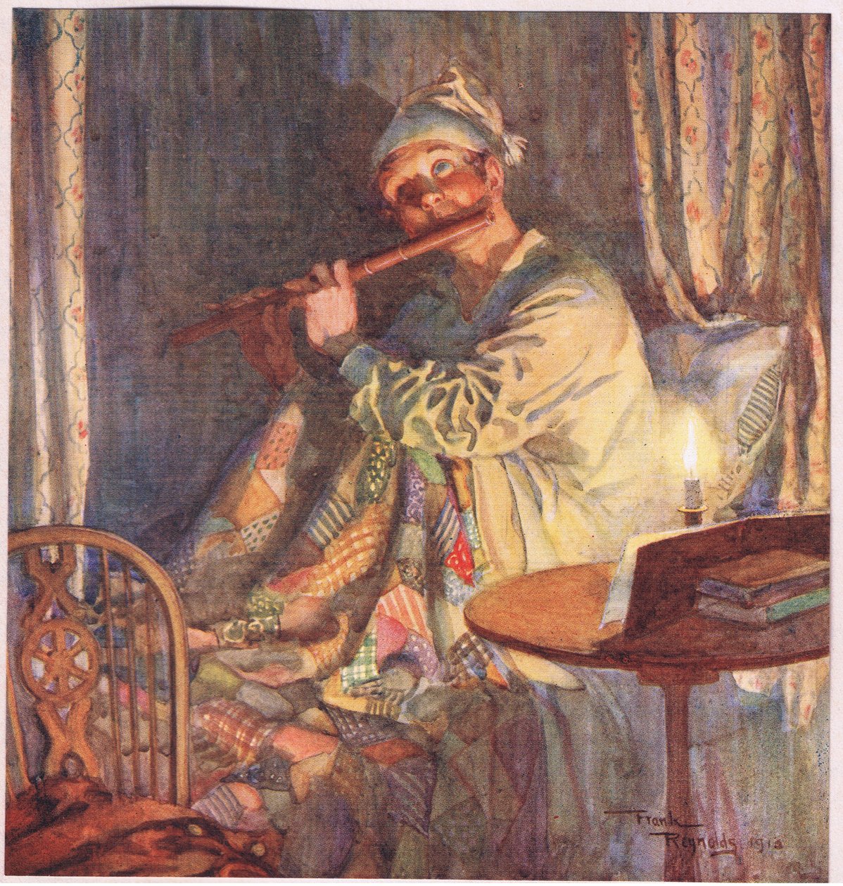 A levegő "El a melankóliával", 1920 körül (színes litográfia). alkotó: Frank Reynolds