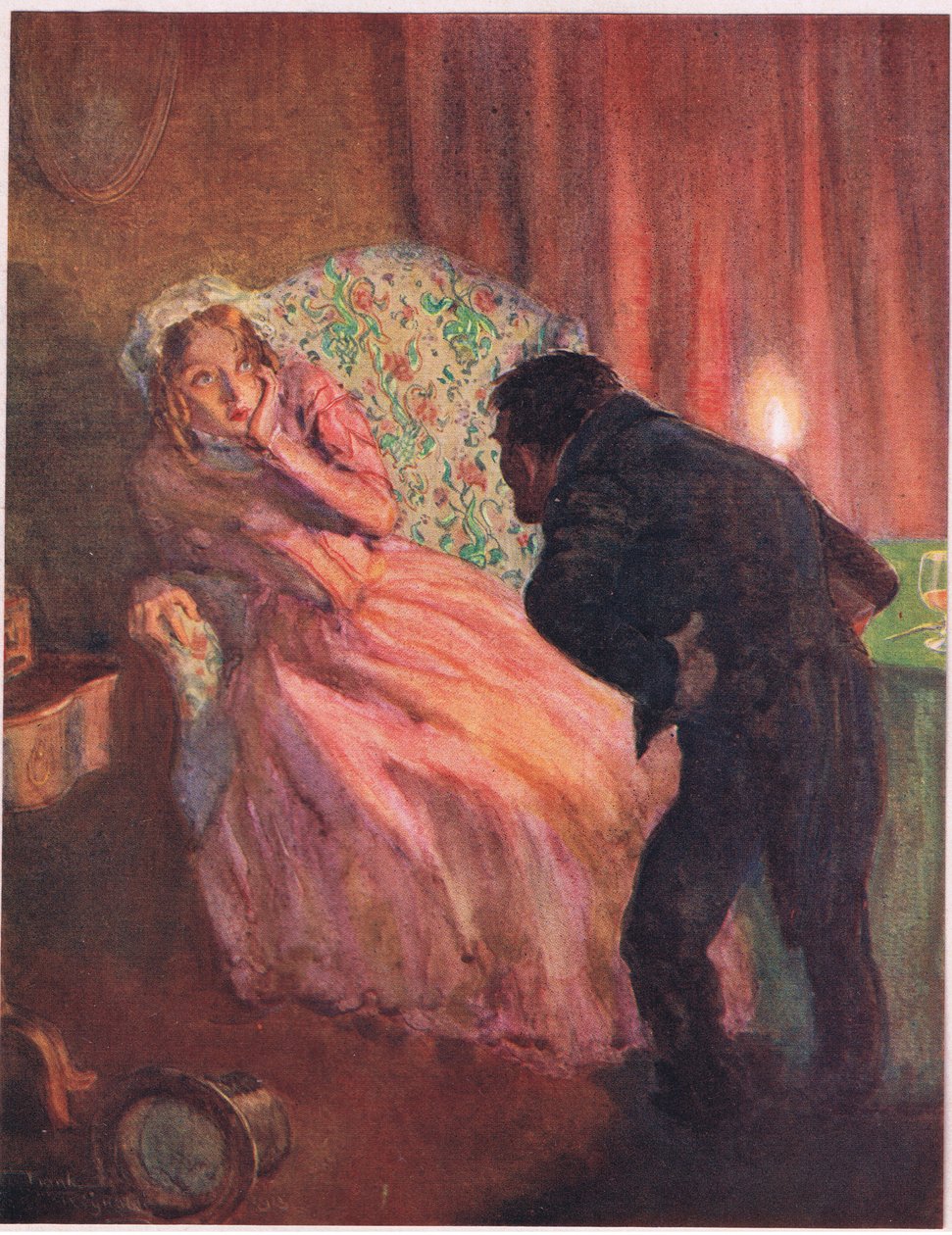 "Azt hitted, özvegy vagy, mi", 1920 körül (színes litográfia) alkotó: Frank Reynolds