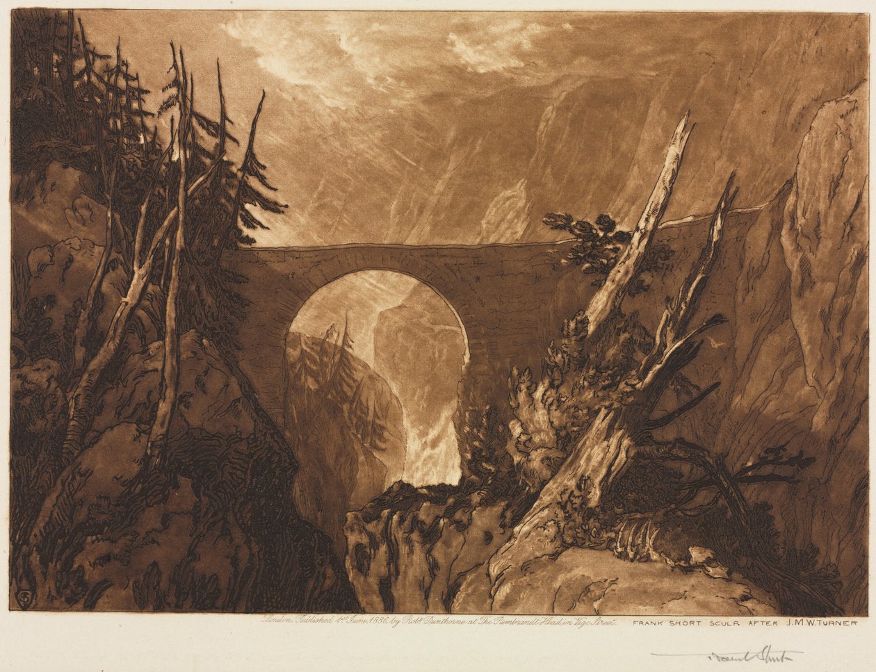 Little Devils Bridge, 1886. alkotó: Frank Short