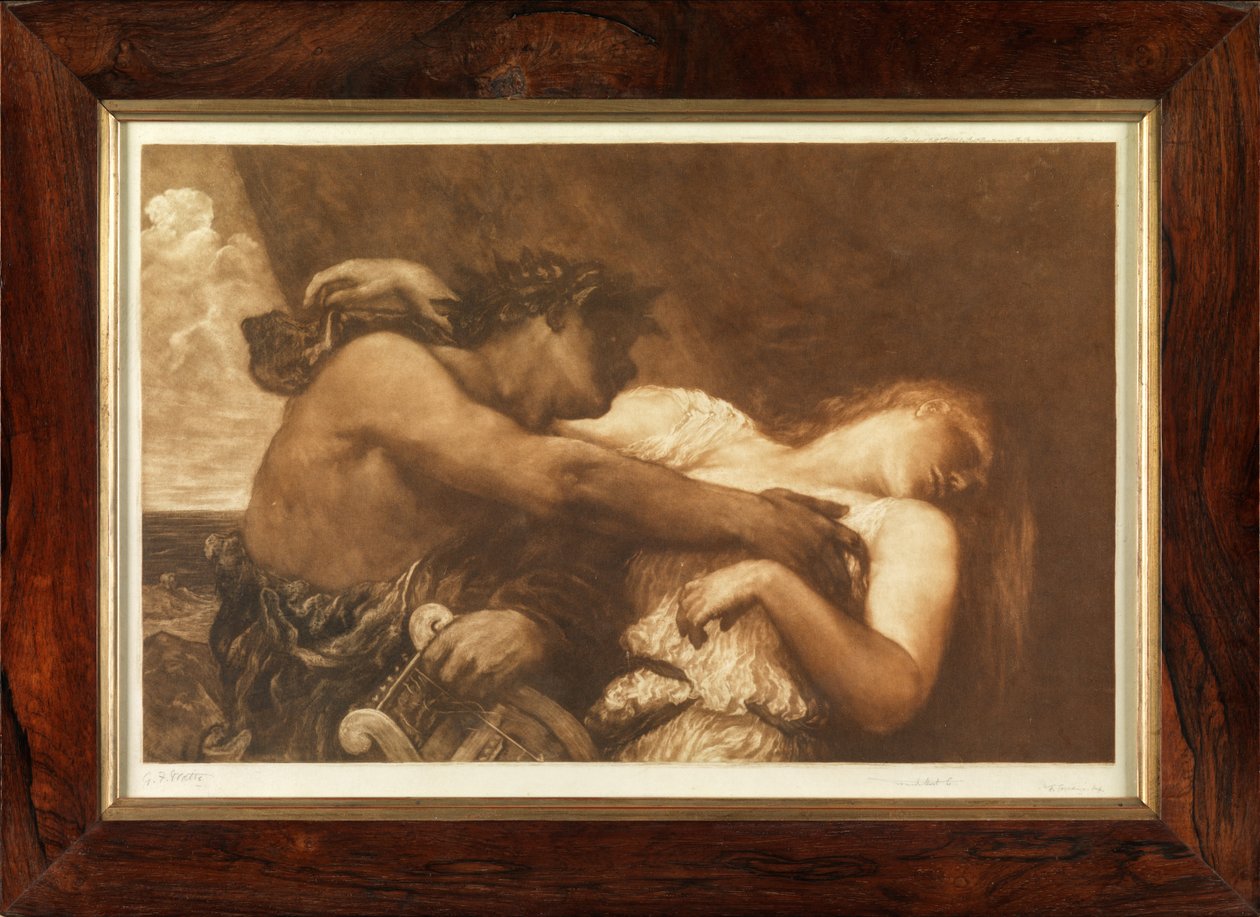 Orpheus és Eurydice (mezzotinta) alkotó: Frank Short