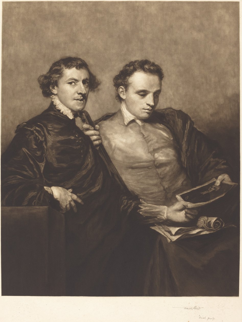Két úriember portréja alkotó: Frank Short, after Sir Joshua Reynolds