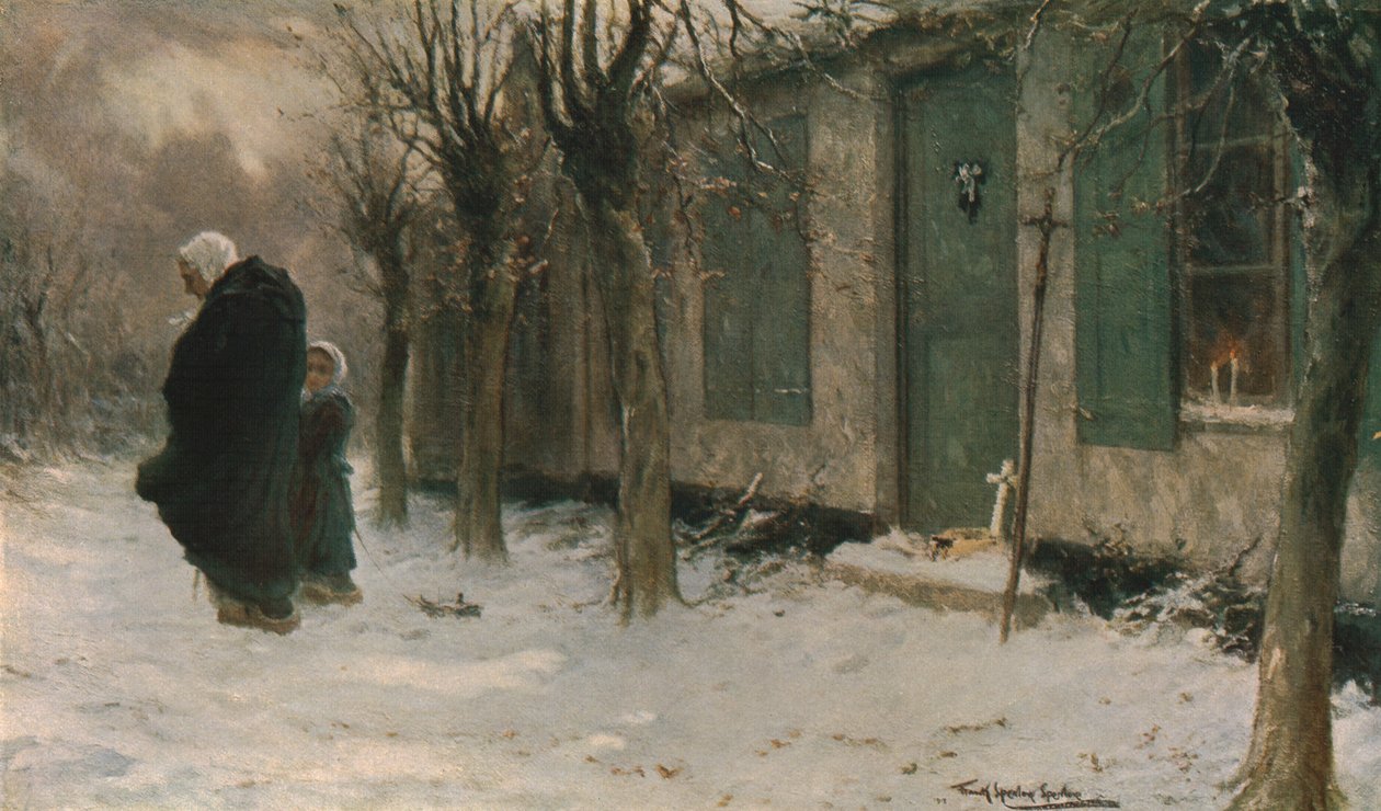 A zöld redőnyök: Viaticum, Belgium, 1918, c1930. alkotó: Frank Spenlove Spenlove