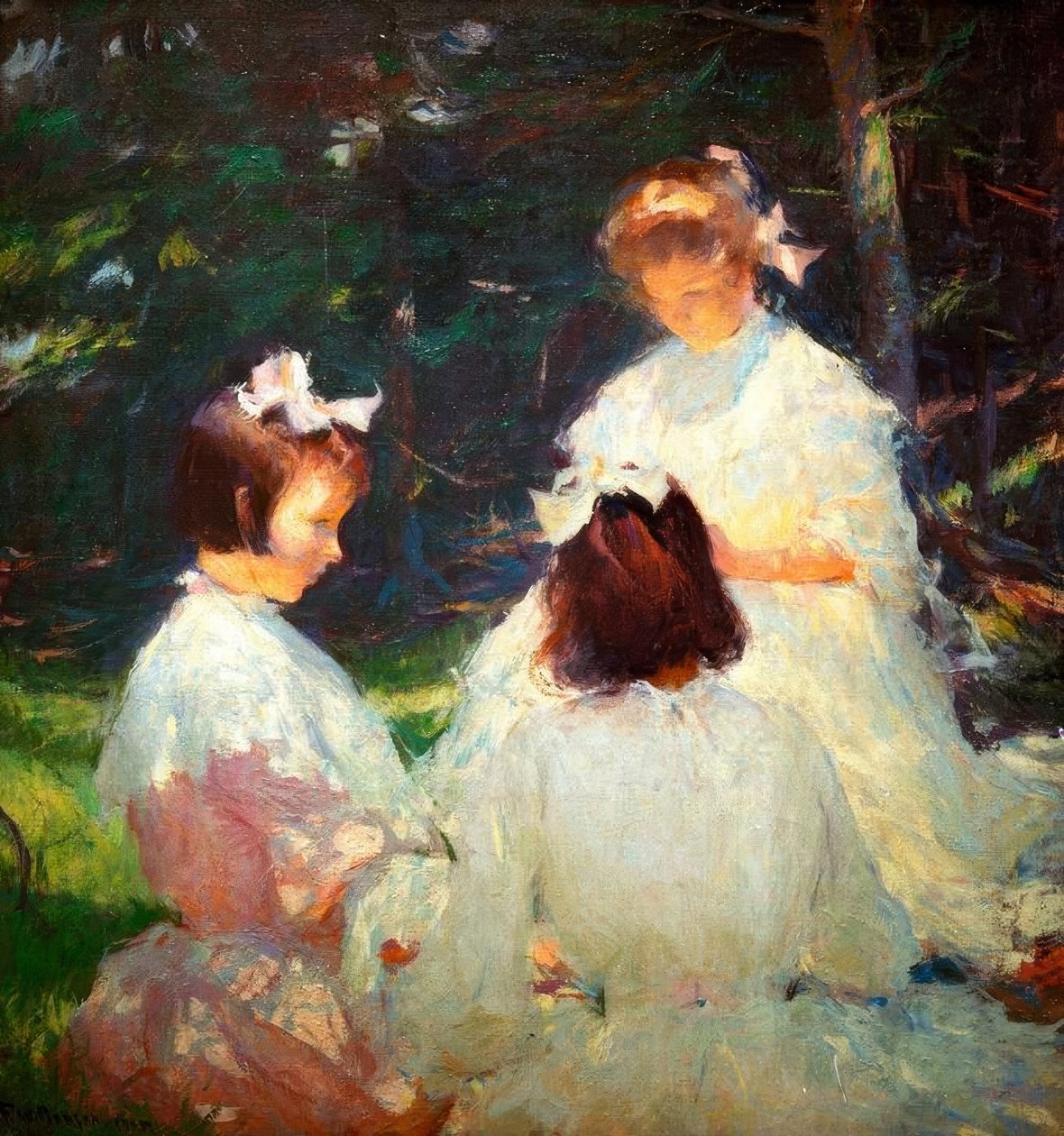 gyerekek az erdőben alkotó: Frank Weston Benson