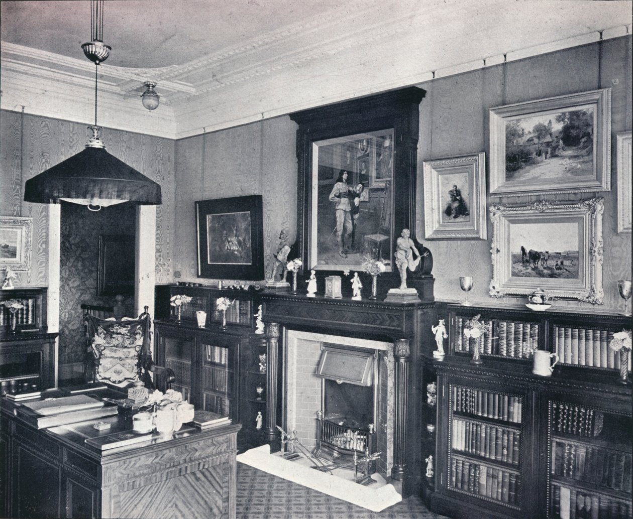 Harvey kapitány könyvtára, Hampstead, 1903 alkotó: Frank William Brookman