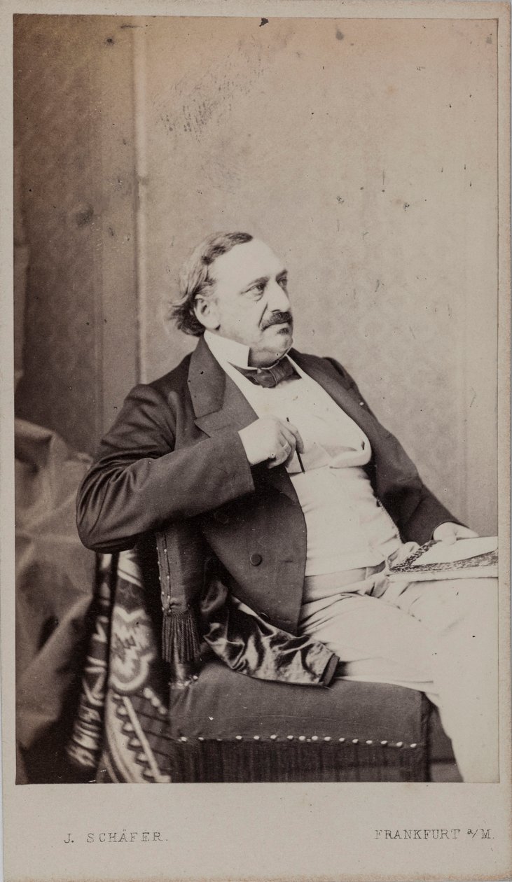 Friedrich von Flotow zeneszerző portréja 1812-1883, 1883. alkotó: Frankfurt . Photo studio J. Schäfer
