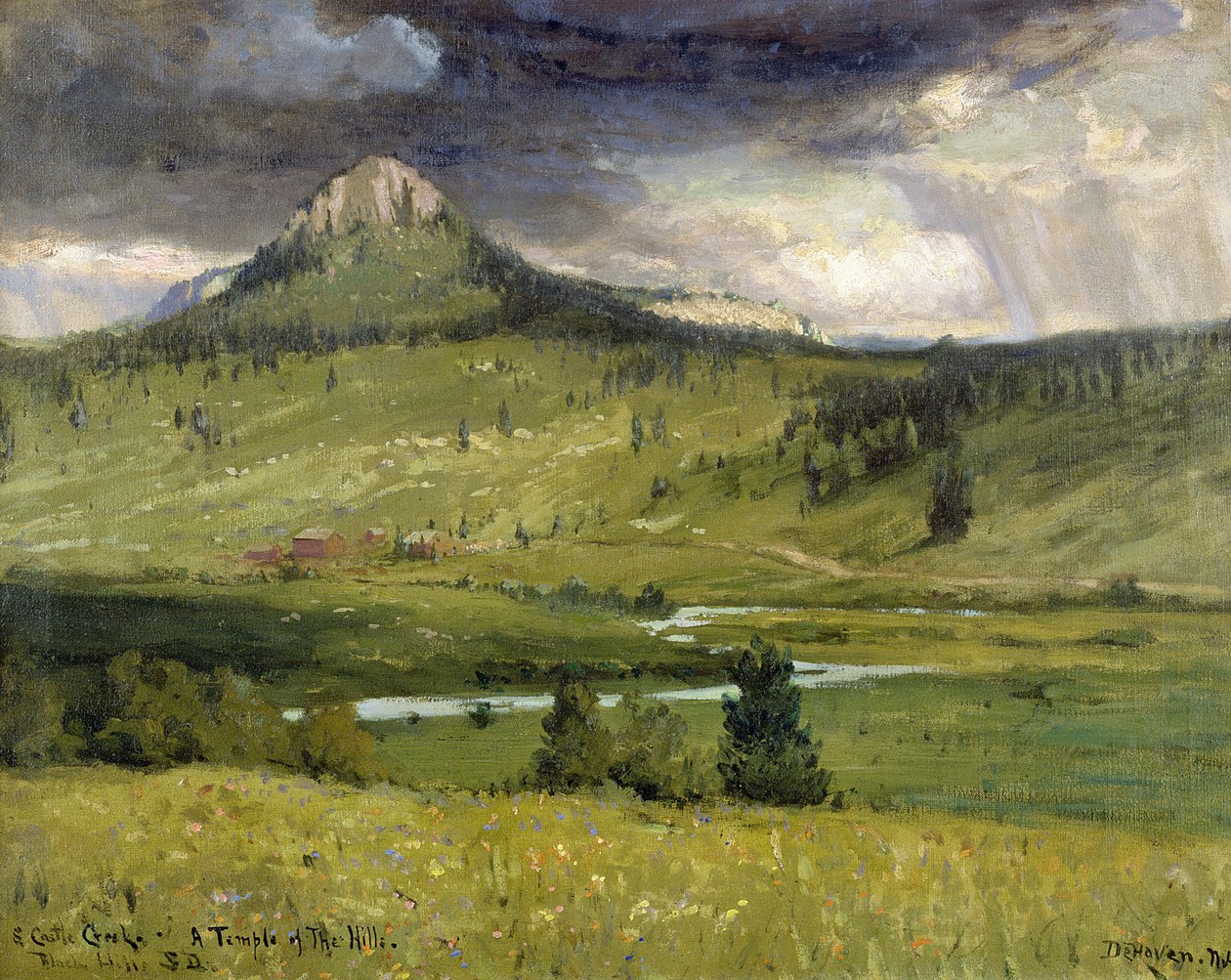 South Castle Creek, a hegyek temploma, Black Hills, Dél-Dakota alkotó: Franklin De Haven