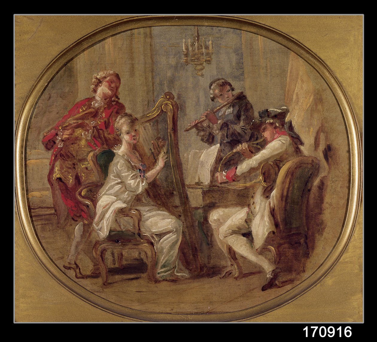 Koncert négy figurával, 1774 körül alkotó: François André Vincent